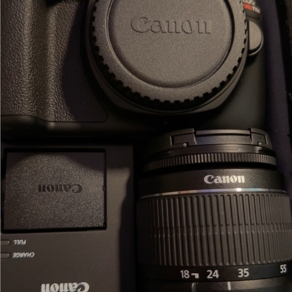 Canon Black Digital Camera with Lens